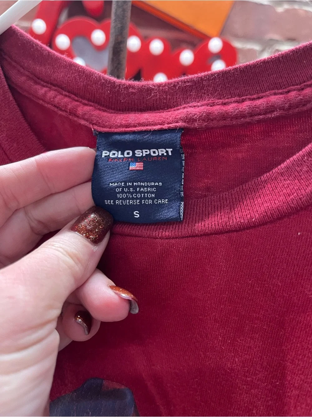 vintage red Polo Sport Ralph Lauren T-shirt featuring a classic graphic